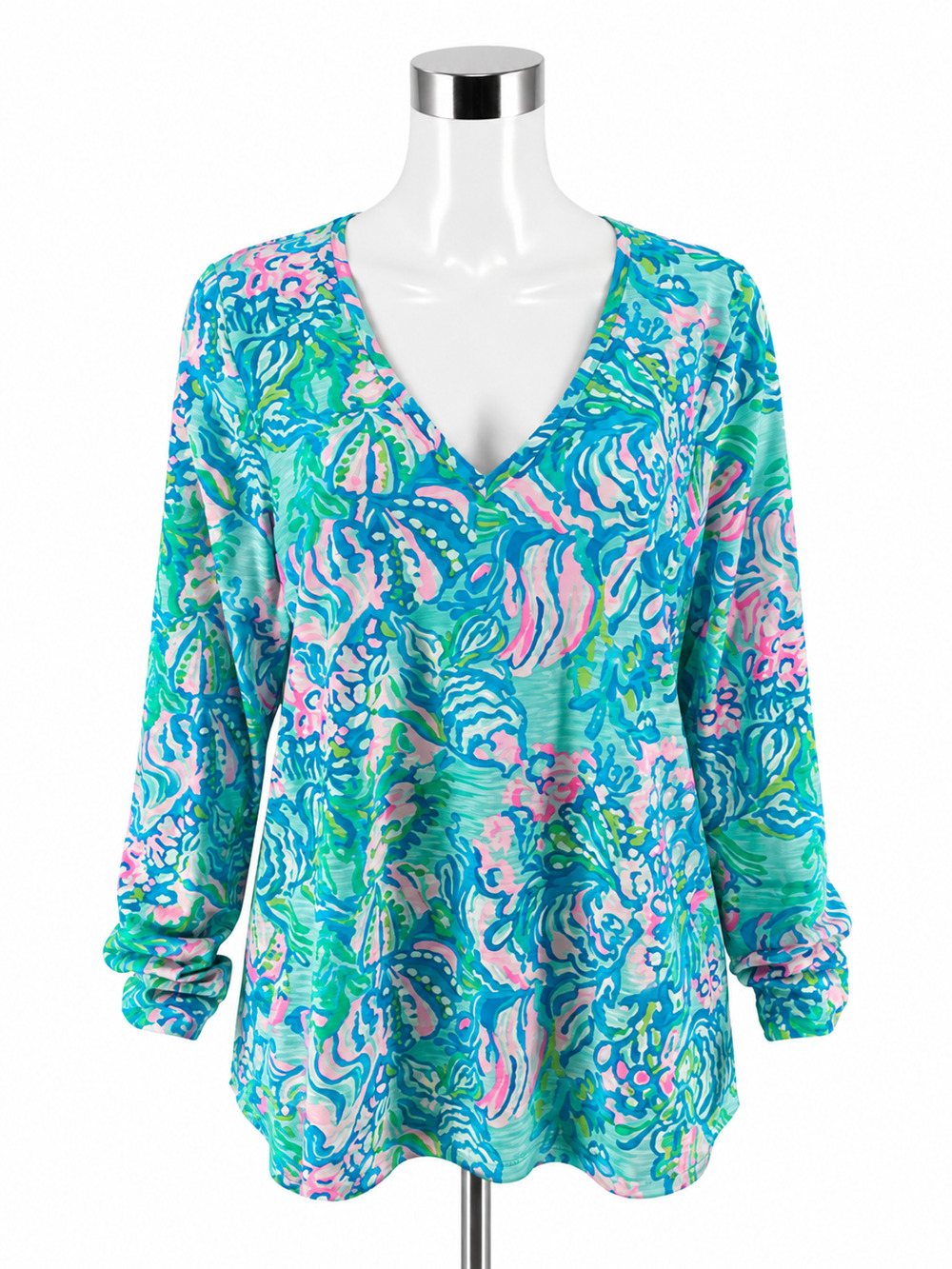 Lilly Pulitzer Nevie Top In A Flurry Print Tunic Size Large